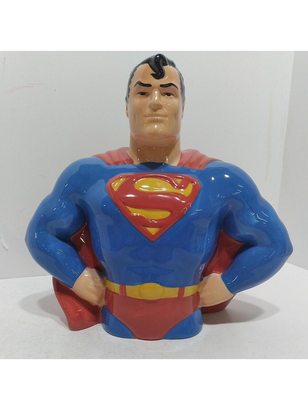 DC Comics Collectors Edition Superman Bank Clay Art 1998 Box Damage See Pics